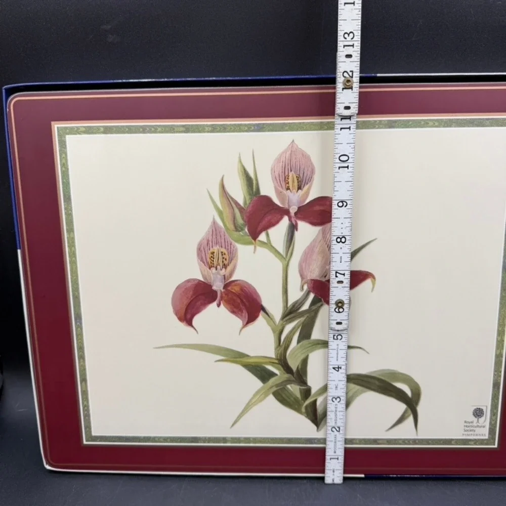 NEW Pimpernel Royal Horticultural Society Placemats Coasters Set Floral Offering